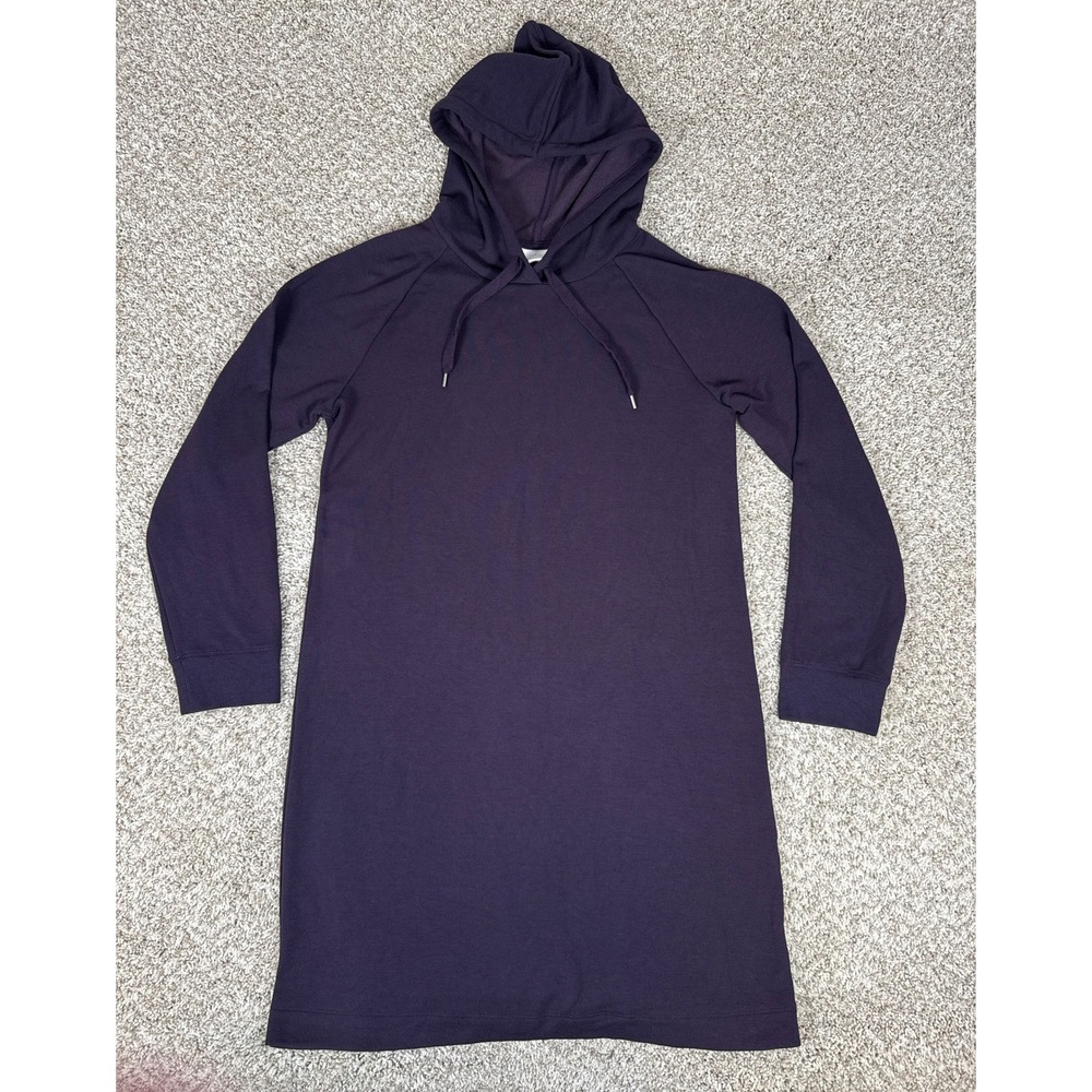 J Jill Fit Hoodie Dress Womens Medium Dark Purple Modal Blend Athleisure